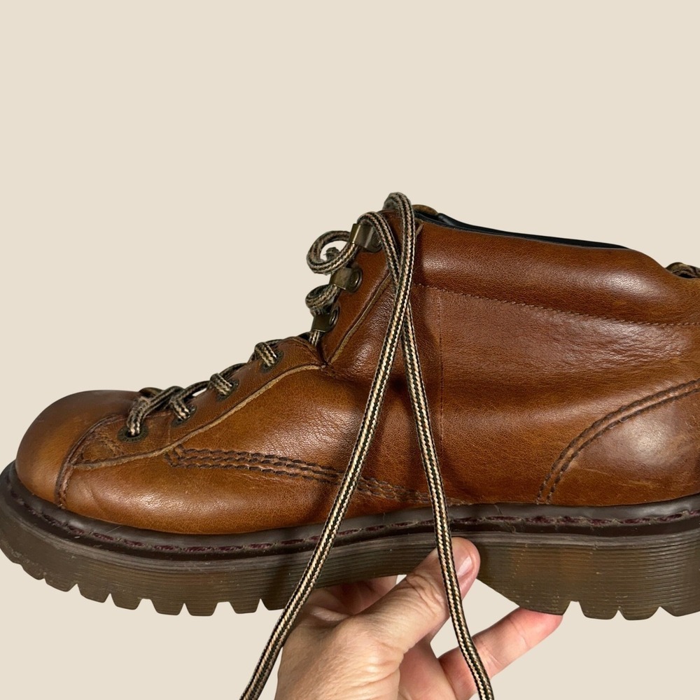 Dr. Martens Boots Mens Size 11 Brown Leather Chunky Shoes Ankle 10937